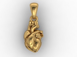 human heart pendant 3D Print Model