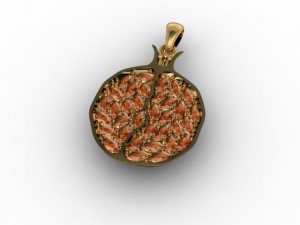 pomegranate pendant Modèles 3D en vedette
