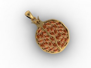 pomegranate pendant Modèles 3D en vedette