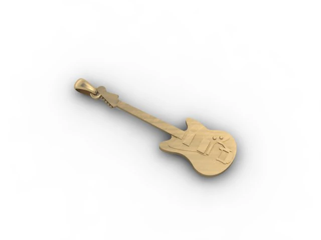 guitar pendant 3D Print Model .c4d .max .obj .3ds .fbx .stl .blend 
