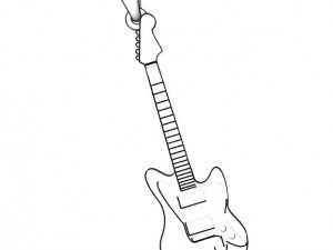 guitar pendant 3D Baskı Modeli