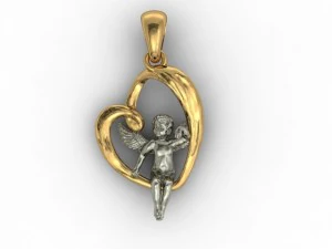 दिल परी लटकन 3D प्रिंट मॉडल