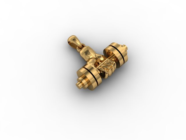 workout gym pendant 3D Print Model .c4d .max .obj .3ds .fbx .stl .blend 