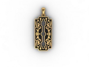 razor blade pendant 3D Print Model
