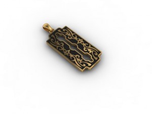 razor blade pendant 3D-Druckmodell