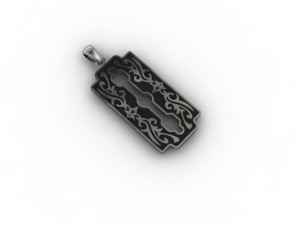 razor blade pendant 3D-Druckmodell