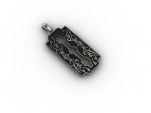 razor blade pendant 3D Print Model