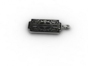 razor blade pendant 3D-Druckmodell