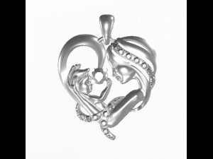 mother baby pendant Model do druku 3D