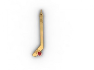 hockey stick and cup pendant 3D Print Model