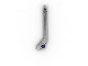 hockey stick and cup pendant 3D Print Model