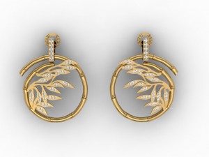 bamboo earring 3D Print Model