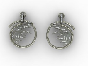 bamboo earring 3D Print Model