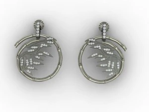 bamboo earring 3D Print Model