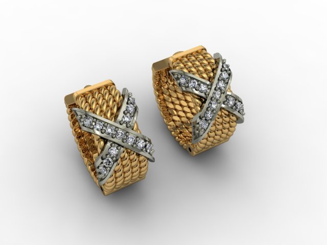 jewellery earring 3D Print Model .c4d .max .obj .3ds .fbx .stl .blend 