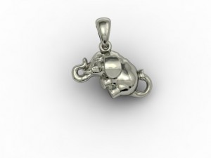 baby elephant pendant 3D 打印模型