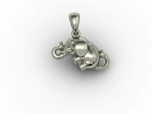 baby elephant pendant 3D Print Model