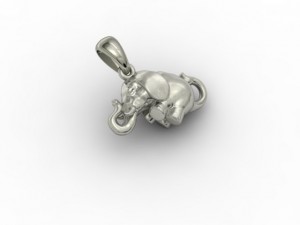 baby elephant pendant 3D 打印模型