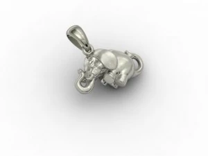 baby elephant pendant 3D Print Model