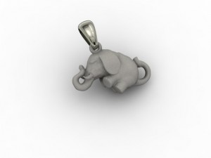 baby elephant pendant 3D 打印模型