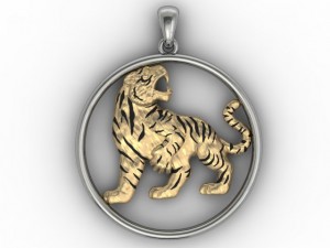 tiger necklace 3D Print Model