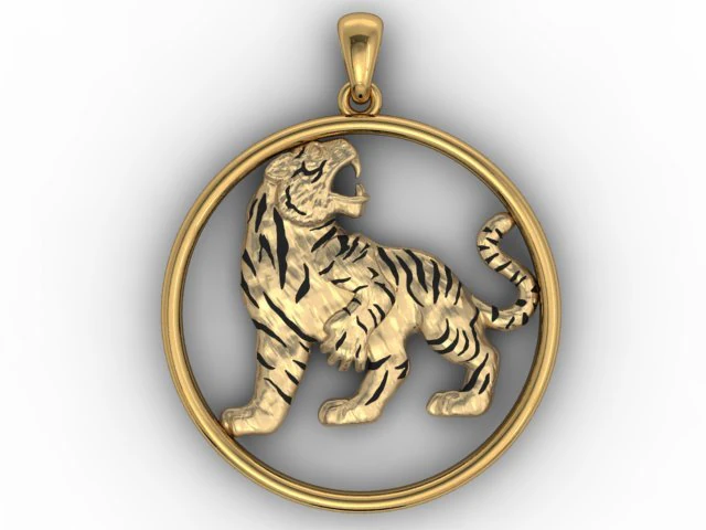 tiger necklace 3D Print Model .c4d .max .obj .3ds .fbx .stl .blend 