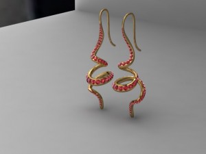 twisted earring 3D Print Model