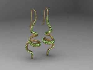 twisted earring 3D Print Model