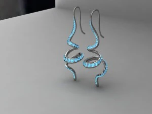 twisted earring 3D Print Model