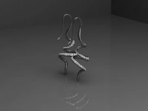 twisted earring 3D Print Model