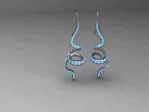 twisted earring 3D Print Model