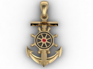 anchor pendant 3D Print Model