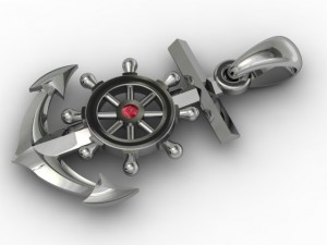 anchor pendant 3D Baskı Modeli