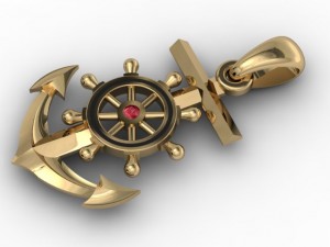 anchor pendant 3D Baskı Modeli