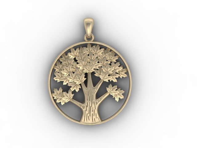 tree pendant amulet Modello di stampa 3D .c4d .max .obj .3ds .fbx .stl .blend