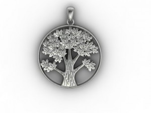 tree pendant amulet Modello di stampa 3D