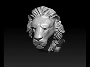 lion head statue 3D Print Model