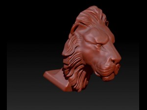 lion head statue 3D Print Model