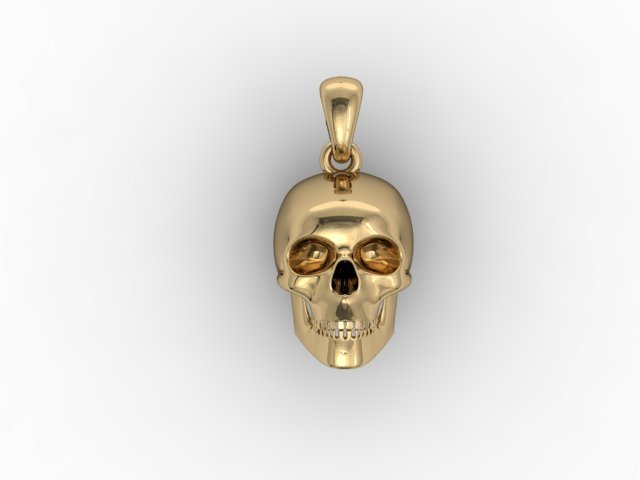 model skull pendant 3D Print Model .c4d .max .obj .3ds .fbx .stl .blend 