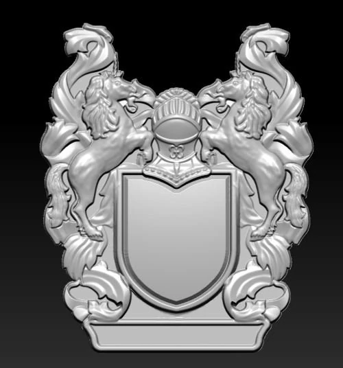coat of arms 3D Print Model .c4d .max .obj .3ds .fbx .stl .blend 