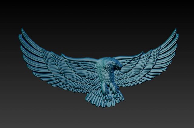 eagle bas relief Modèle 3D .c4d .max .obj .3ds .fbx .stl .blend 