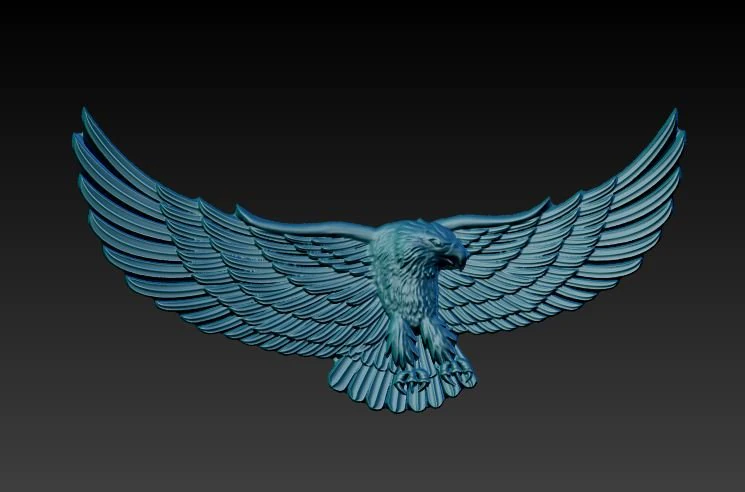 eagle bas relief 3D Model .c4d .max .obj .3ds .fbx .stl .blend