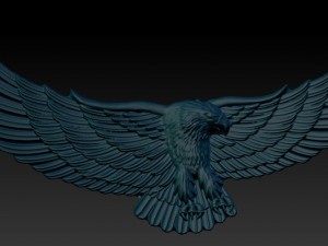 eagle bas relief Modèle 3D