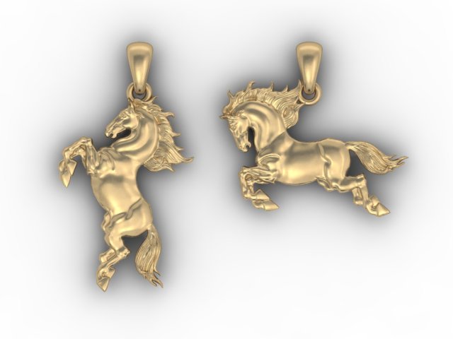 horse pendant Modelo de Impressão 3D .c4d .max .obj .3ds .fbx .stl .blend 