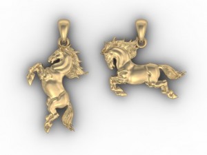 horse pendant 3Dプリントモデル