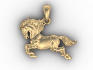 horse pendant Modelo de Impressão 3D