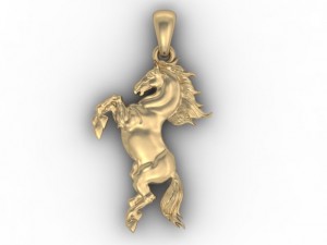 horse pendant Modelo de Impressão 3D