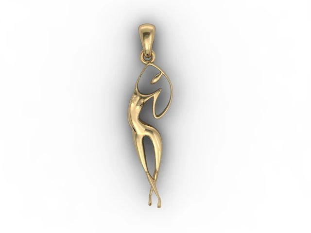 jewellery pendant girl abstract 3D Print Model .c4d .max .obj .3ds .fbx .stl .blend 