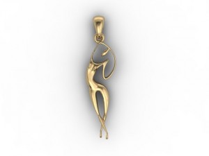 jewellery pendant girl abstract 3D Print Model