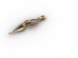 jewellery pendant girl abstract Modelo de Impressão 3D